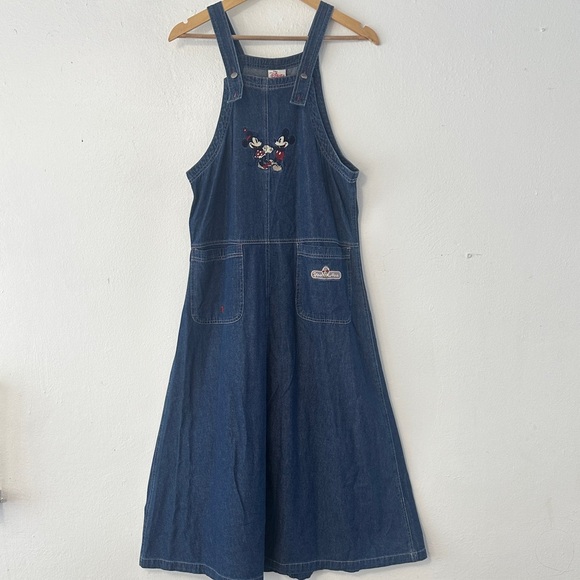 Disney Dresses & Skirts - Disney Blue Denim Dress with Embroidered Characters